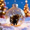 Ball Christmas Ornaments 3D Animal Ball Seasonal Decoration Home Decor Festive Ornaments for Wall Study Office Wreath Mantel