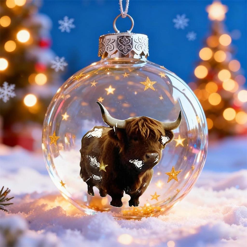 Ball Christmas Ornaments 3D Animal Ball Seasonal Decoration Home Decor Festive Ornaments for Wall Study Office Wreath Mantel