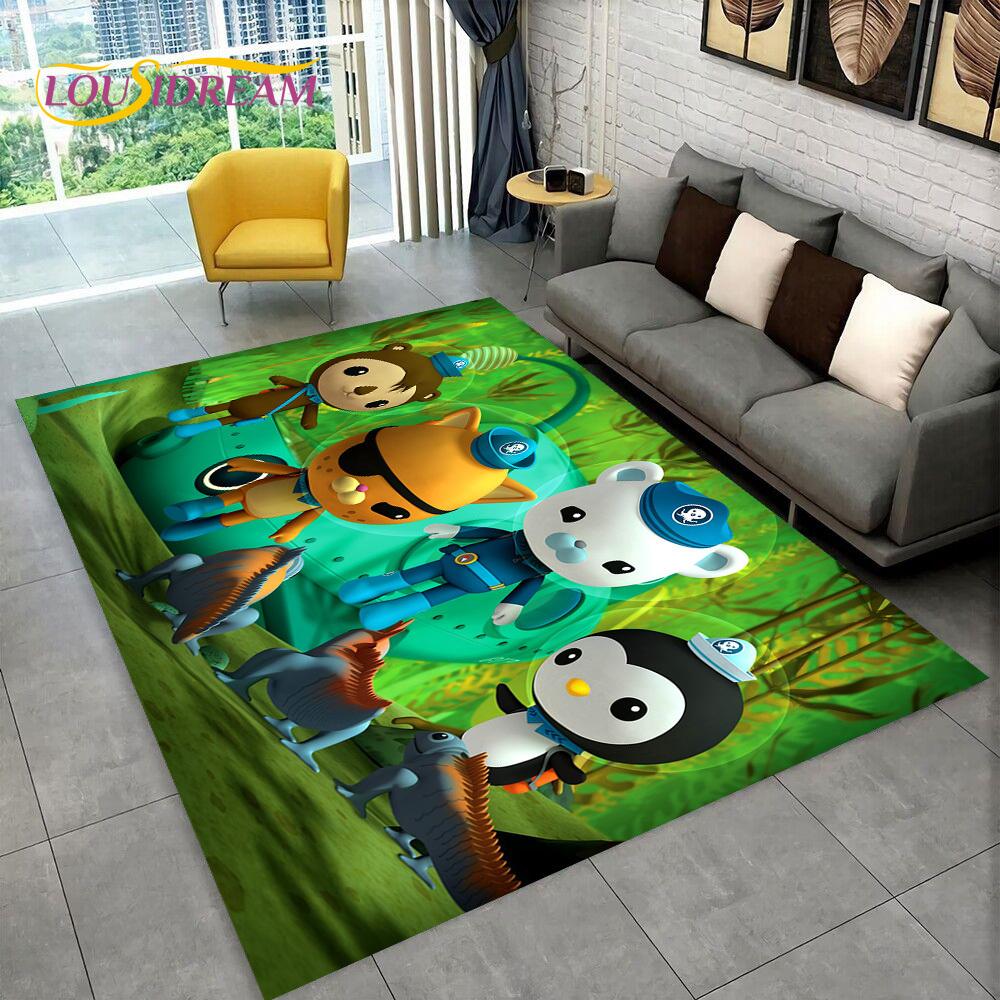 The Octonauts Barnacles Cute Cartoon Rug Carpet for Living Room Bedroom Home Decor,Floor Mat Non-slip for Sofa Doormat Gift Kids