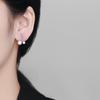 Cross Design Earrings Sterling Silver Women'S Premium Light Luxury Versatile Temperament Earrings Ear Jewelry