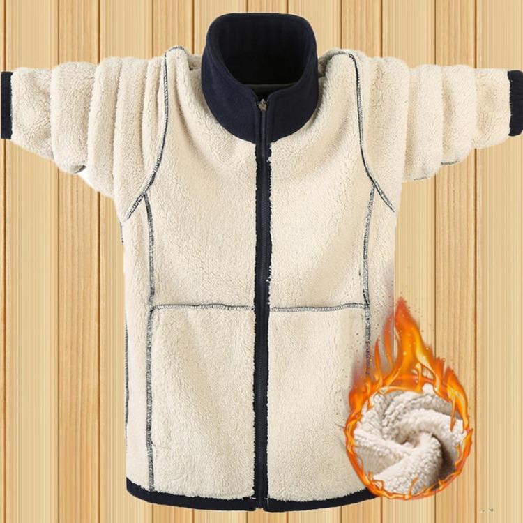 Plus Size 9XL Warm Solid Color Fleece Sweatshirt for Men Autumn Winter Thicken Clothing