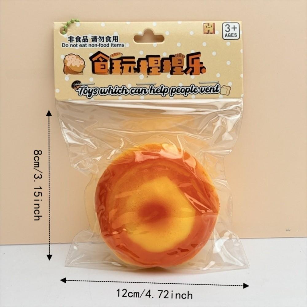 Slow Rising Egg Tart Squeeze Squishy Toys Round Decompression Toy New Stress Relief Toys Gifts