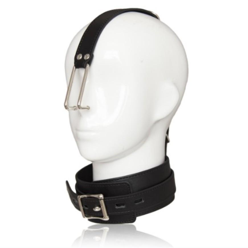 VaHppy SM BDSM Sex Toys Párové hry Role Hra Kočka/Pes Slave PU+Nerezová ocel Nos Hook Gag Bondage Orální sex