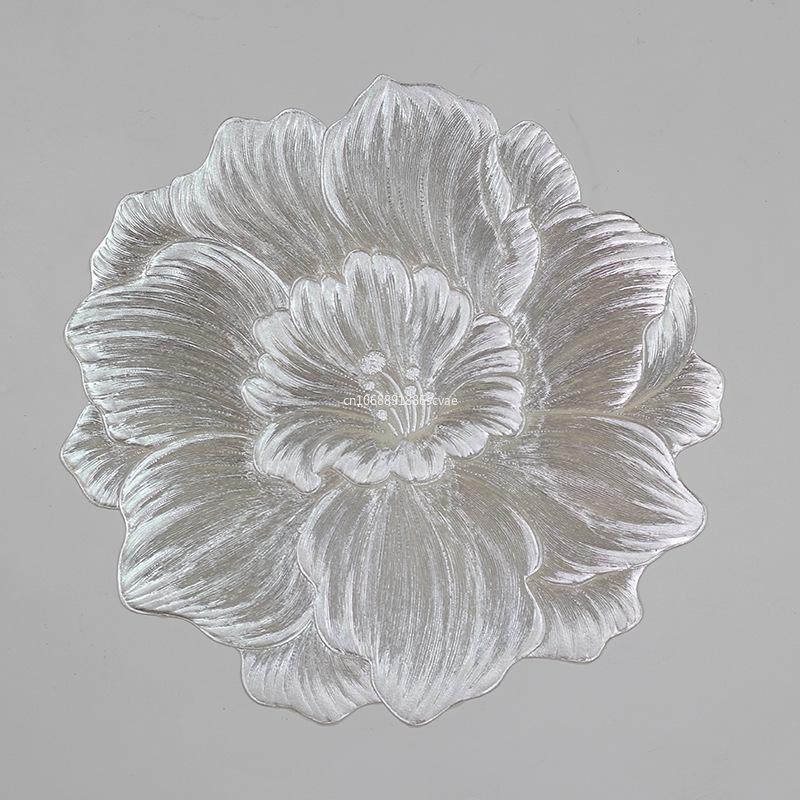 Lotus-Shaped Heat-Resistant and Washable Placemat Insulation PVC Place Mats Coasters Hotel Oil Proof Table Mats for Dining Table