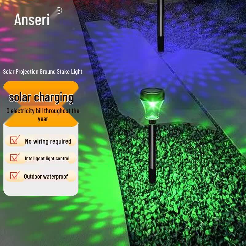 Ansaire Solar Powered Garden Projection Lamp