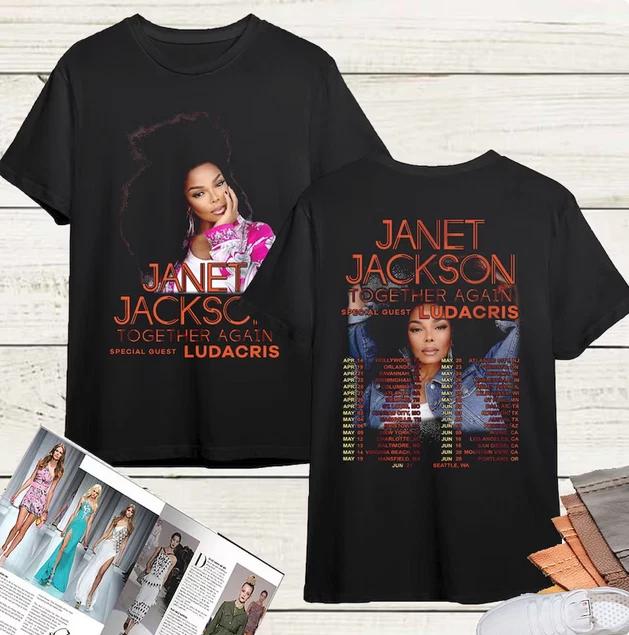 Janet Jackson Together Again Tour 2023 T-Shirt. XL