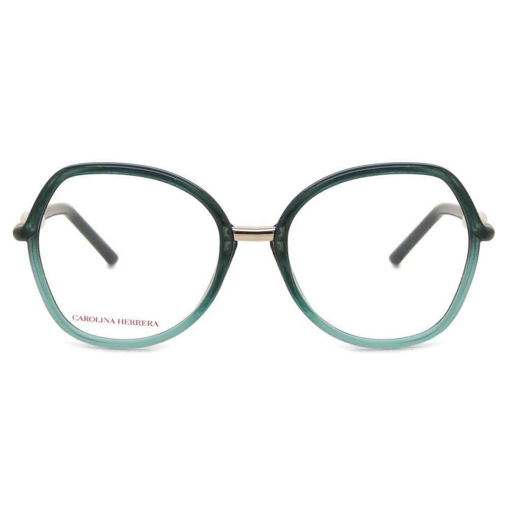 

Carolina Herrera Her 0080 601 Women Eyeglasses Faded Transparent Teal Green/53-18-145