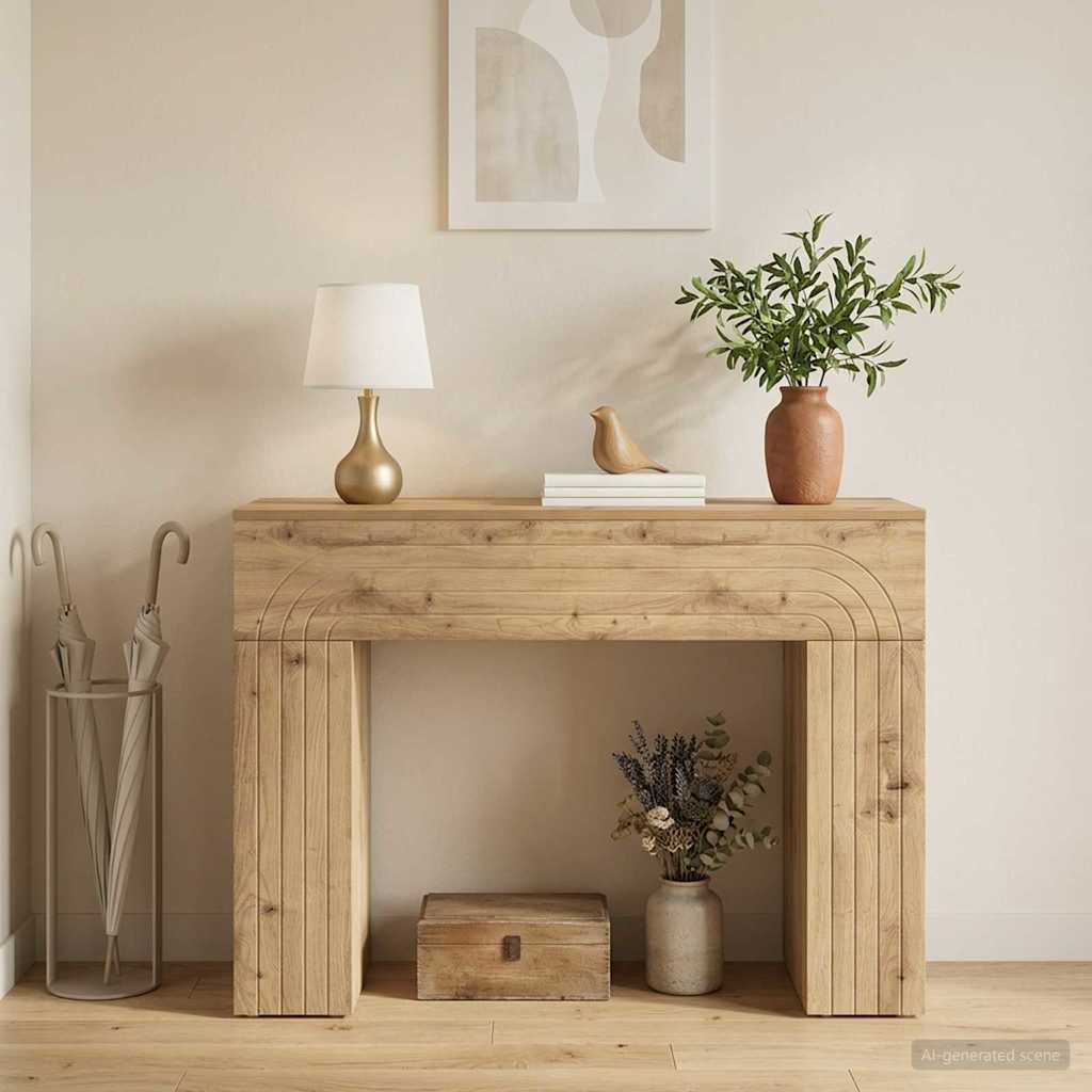 Artisan Oak Coffee Table 102 x 35 x 75 cm Engineered Wood