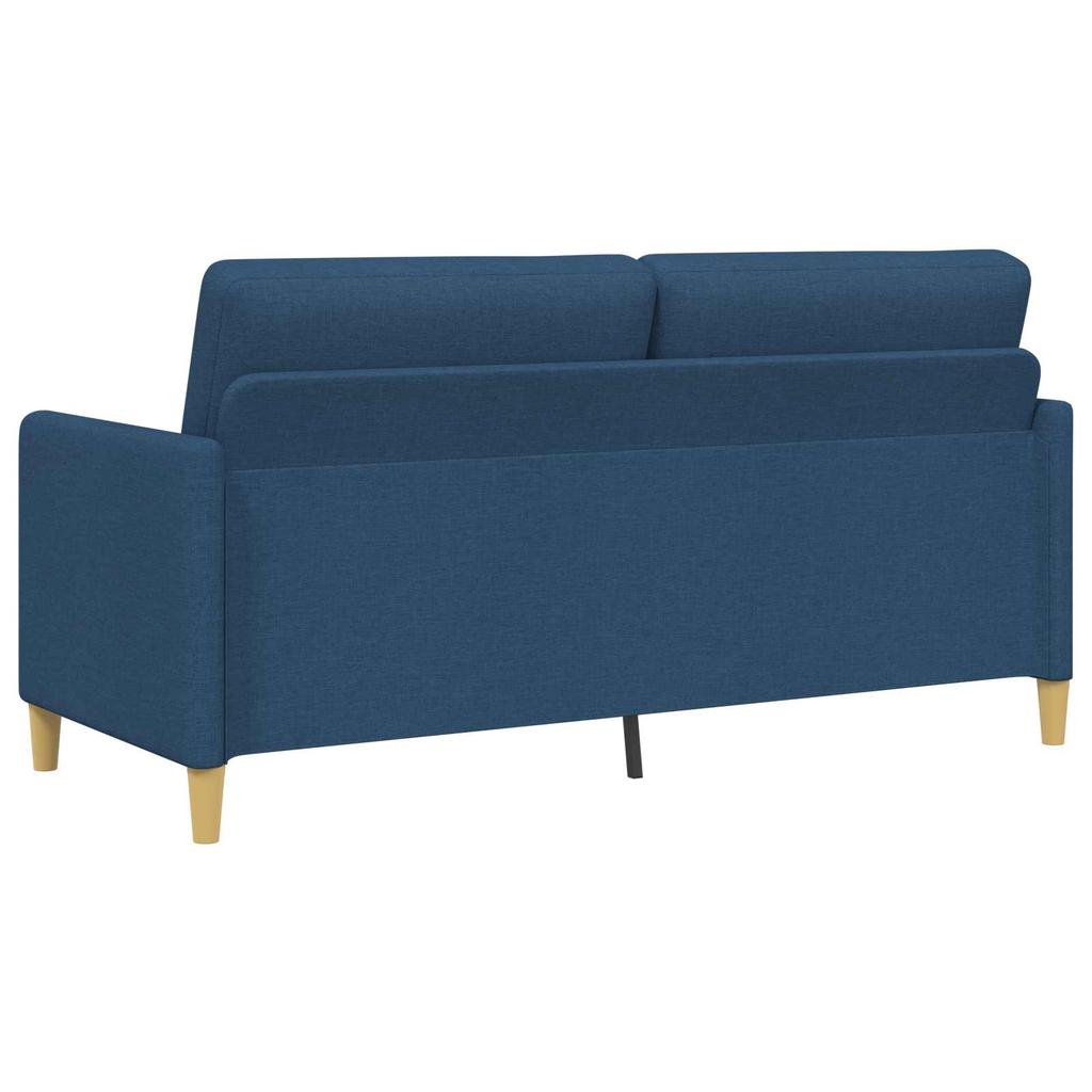 2 Piece Storage Sofa Set Blue Polyester