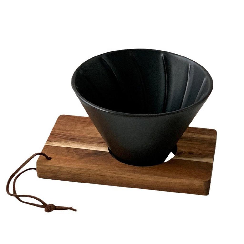 Porcelain Hand Brewed Conical Coffee Filter Reusable Dripper Cone Holder for Home Office Camping and Travel Use