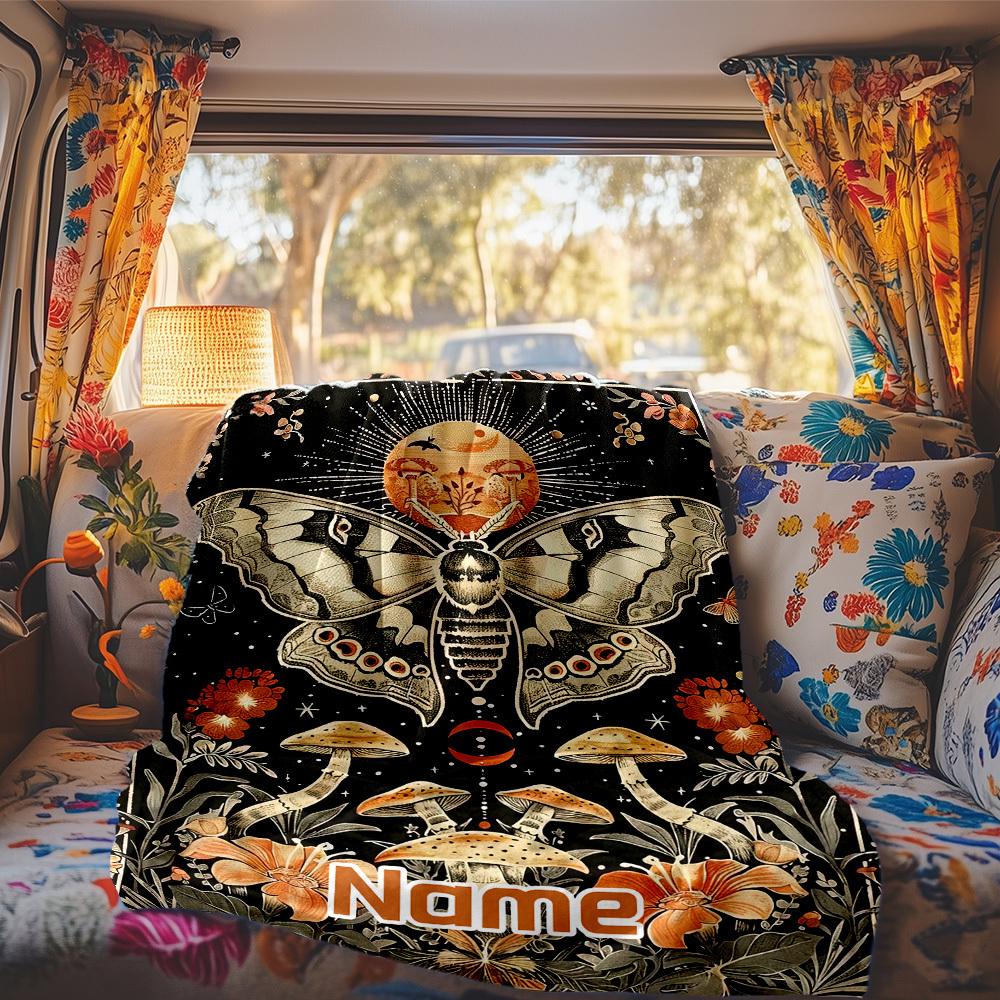 Psychedelic Moth Rv Blanket Comfortable Soft Lightweight Perfect For Travel Camping Picnics Sofas Rvs Bedding Living Rooms Gift For Friends Familyt71