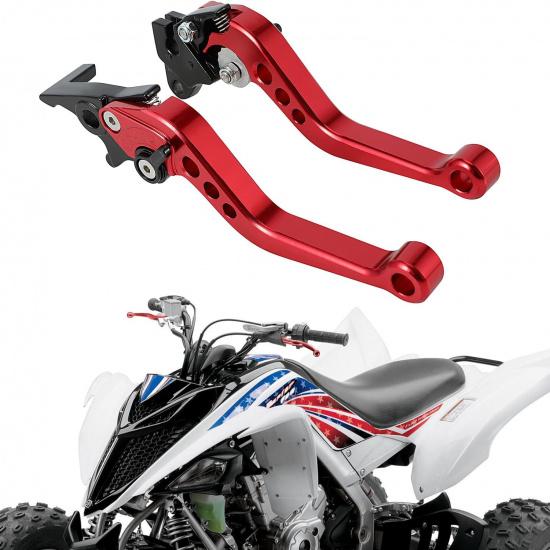 ATV Clutch and Brake Lever Set Adjustable Handle for Raptor YFM 700R 700 2008-2025 Black