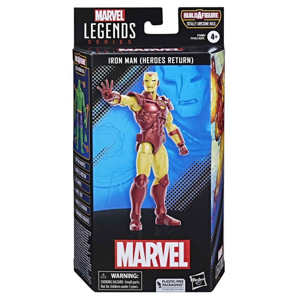 Hasbro Marvel Legends Series Marvel Comics Iron Man Collectible Action Ages 4 and Authentic (Heroes Return) 6-inch (15 cm) Figure, Up, F3686,
