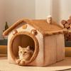 Haustierbedarf Bett Haus Faltbares Haustierhaus Abnehmbares Waschbares Katzenhaus Welpenhöhle Sofa für Kleine Hunde und Kleine und Mittelgroße Katzen