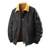Autumn and Winter Collar, Lamb Wool Thickened and Suede Retro Suede Outdoor Workwear Jacket, Warm and Loose Jacket