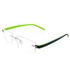 RSINC RimLess frame/eyeglass/Spectacle, Optical, Acetate For Men And Women, Silver Green 227 52-18-142 (IB-2) M1 Tommy Silver Green | IB 2