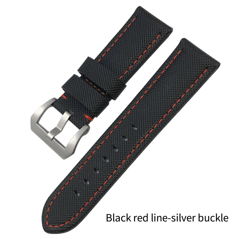 22mm 24mm 26mm High Quality Nylon Watchband Fit for Panerai LUMINOR Submersible PAM Luminous Black Blue Watch Strap Tools