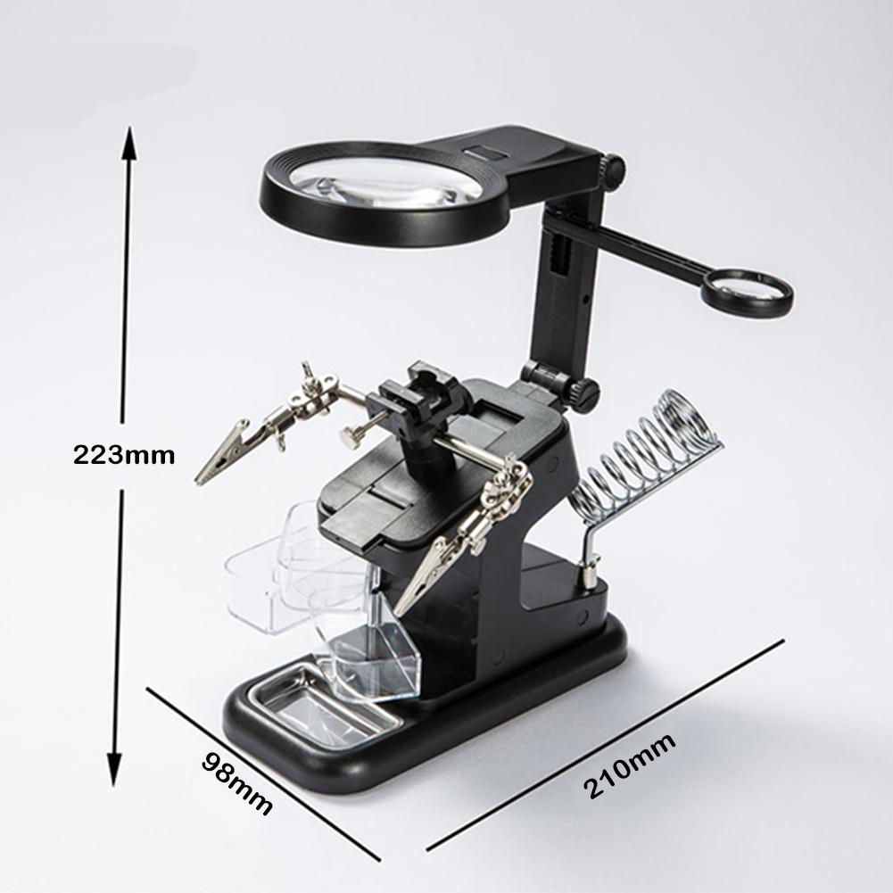 Desk Lamp Soldering Magnifier Repair Welding Magnifying Glass LED Lights Desktop Soldering Magnifier for Mobile Phone
