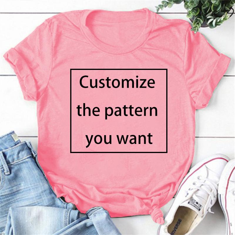 2024 Fashion Customized TShirts Women Men Harajuku Vneck Tshirt Summer Short Sleeve Tops Tees DIY Graphics Unisex Shirts