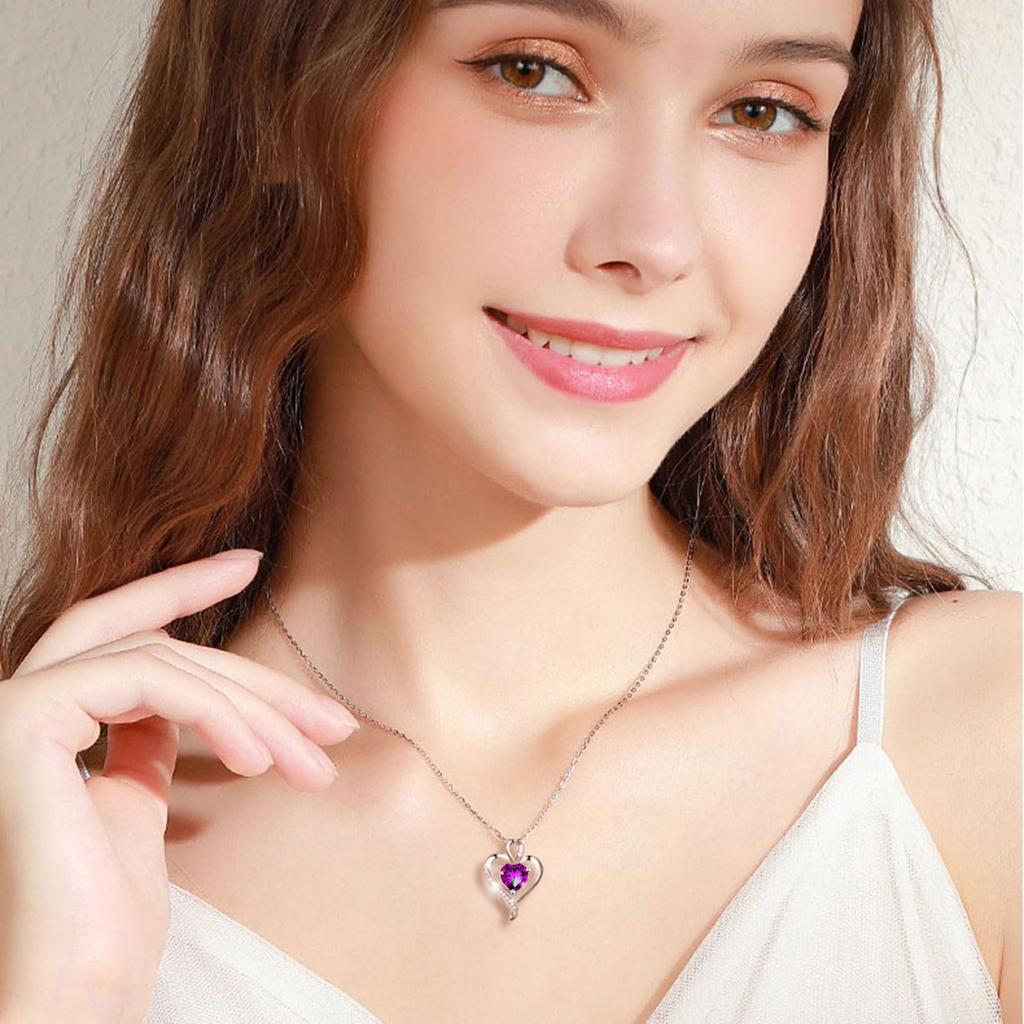 [Willuck] Women's Popular Sterling Silver 925 Necklace with Preserved Flowers - A Gift for Women - Eternal Flower Necklace - Pink Artificial Rose