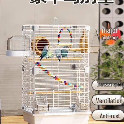 Extra Large Budgerigar & Cockatiel Birdcage with Silk Flower Decor