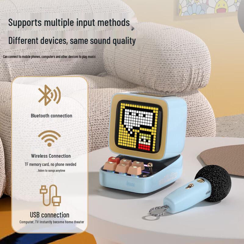 Divoom DitooMic Retro Bluetooth Speaker with Microphone