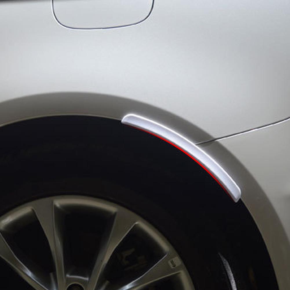 2Pc Universal Soft Car Fender Vents Protector Cover Car Wheel Arch Decoration Strips Car Stickers Anti Collision Car Accessories
