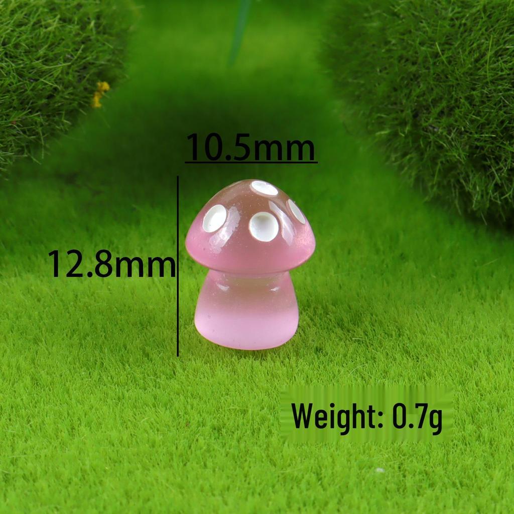Mini Transparent Mushroom Ornaments for Moss Gardens and Balcony Potted Plants