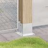 Post Supports Square 12 Pcs. 141x141 Mm Steel Galvanized
