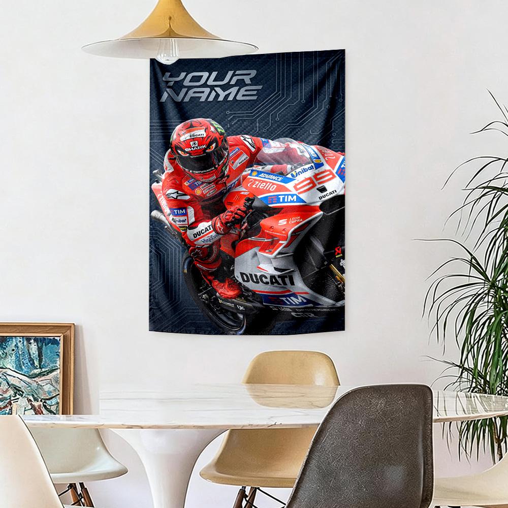 Jorge Lorenzo Custom Your Name Wall Decor Tapestry Art For Pet Memorial Birthdaywedding Party Backdrop Family Gift