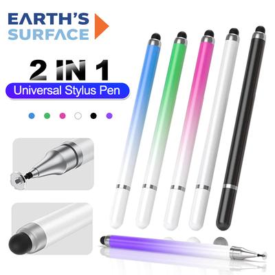 Caneta Stylus Universal para Android IOS Desenho Caneta Touch de Tela Capacitiva para Xiaomi Samsung 2 em 1 Canetas para Tablet de Alta Sensibilidade