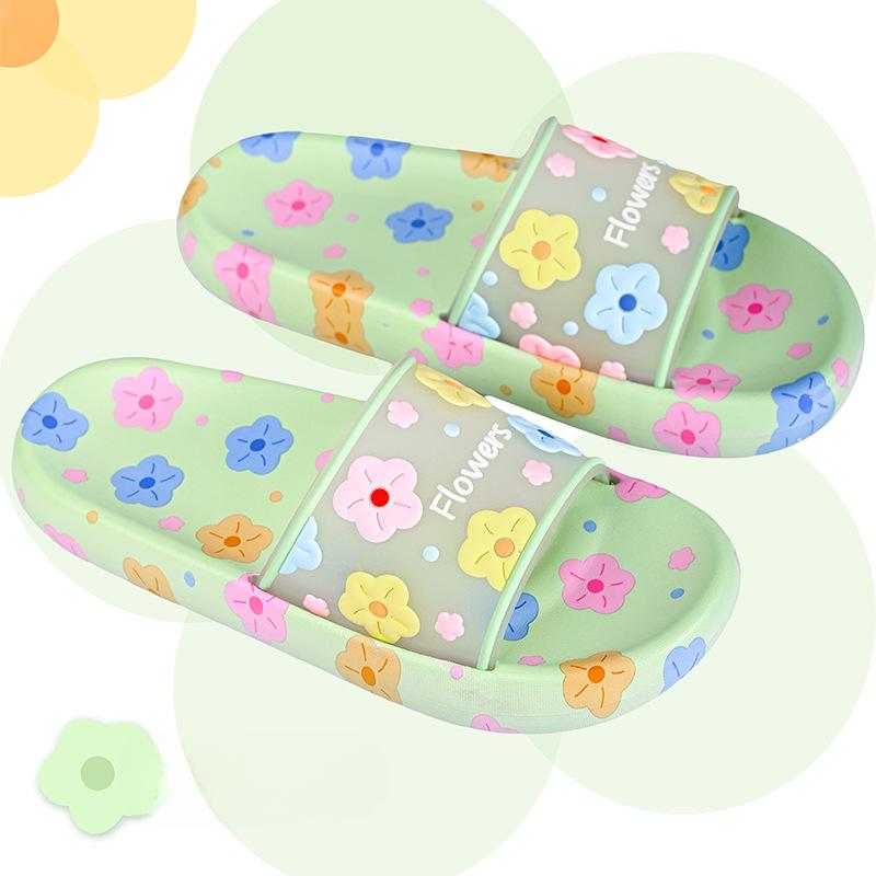 Blumenhausschuhe Süße Blumenhausschuhe Rutschfeste Badezimmer-Einriemen-Hausschuhe zum Tragen Weichsohlige Hausschuhe für draußen