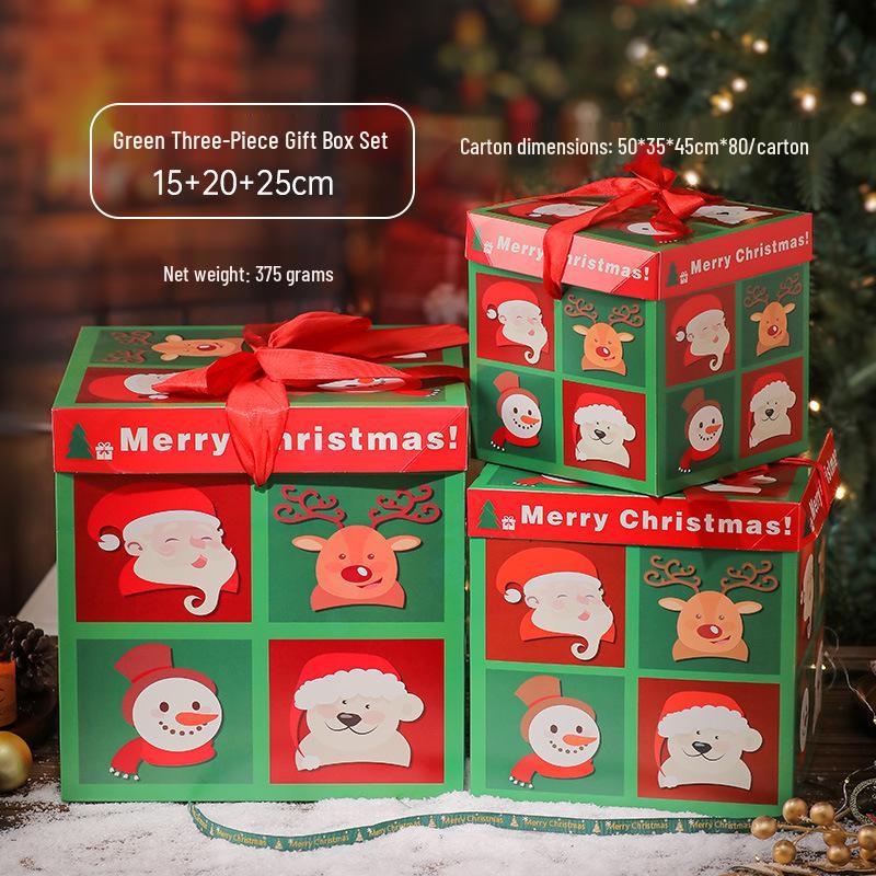 Festive Stacked Gift Boxes for Christmas Window Displays and Decor
