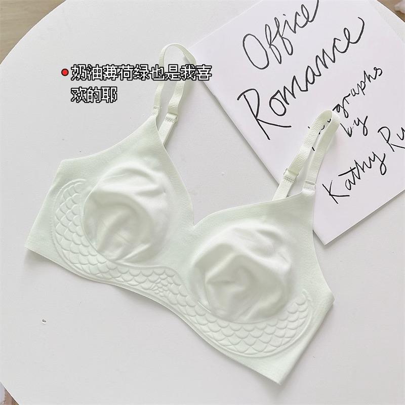 Original cool underwear women's big breasts show small breasts summer ultra-thin bra seamless rabbit ears anti-sagging bra