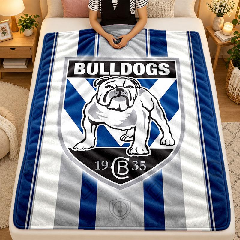 Flannel BlanketCanterbury-Bankstown Bulldogs Warm Soft Throw Blanket for Indoor Sofa Bed Living Room Use