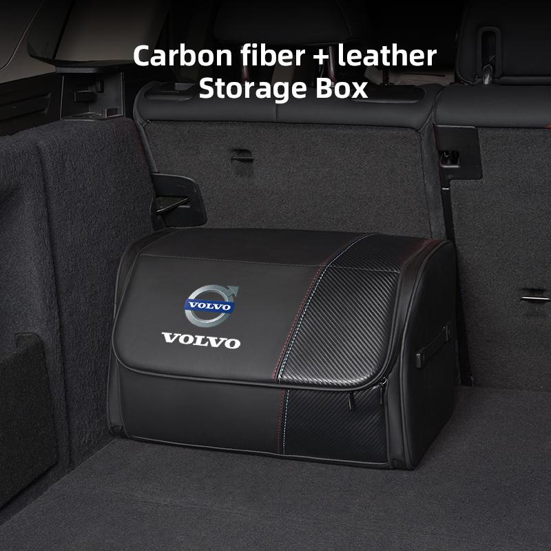 Stor Kapacitet Bilförvaringslåda Auto Bagageutrymmesorganisatör Verktyg För Volvo XC90 V90 V60 XC60 V40 S80 S60 S90 C40 XC40 V70 XC70 C30 C70