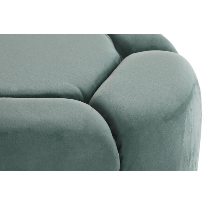 Banquette - Scandinave - Vert - MDF - Polyester - 2 Places - 122 X 51 X 46,5 Cm