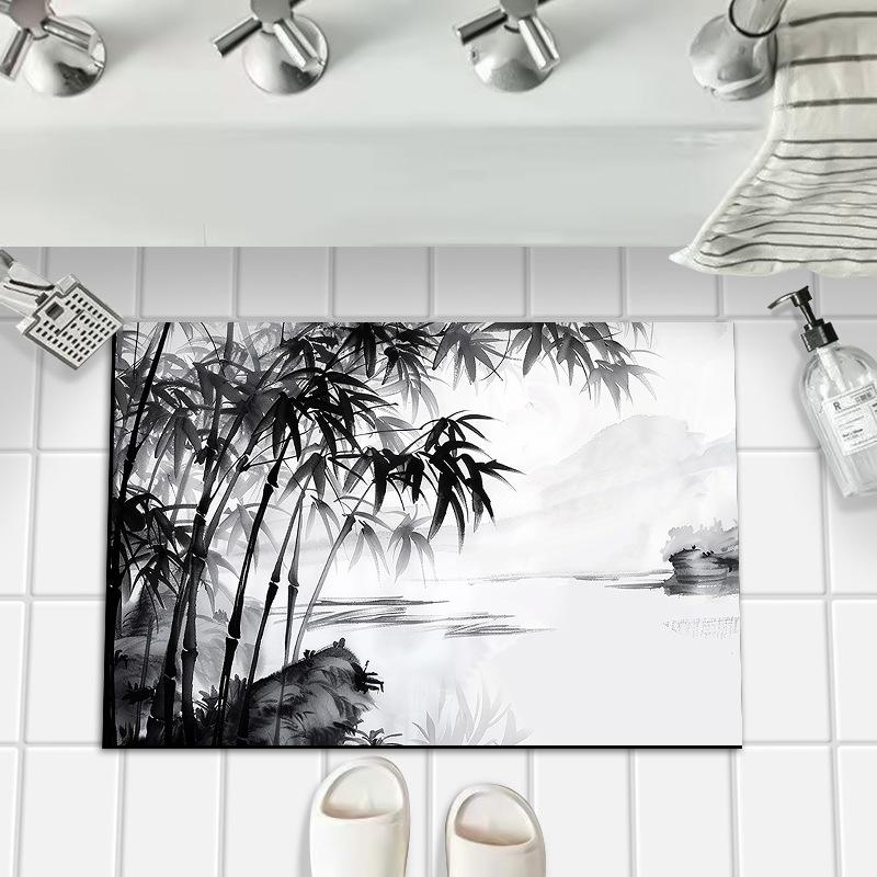 Absorbent Non-slip Mat Silicone Floor Mat Bathroom Door Door Floor Mat Bathroom Absorbent Mat Kitchen Floor Mat Carpet
