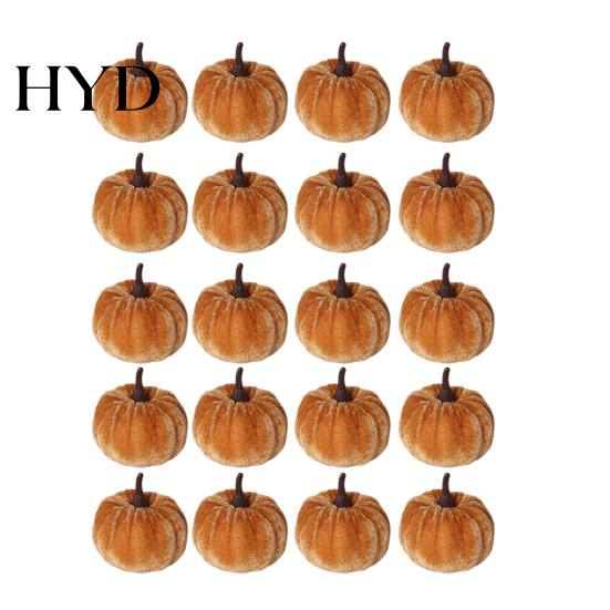 Plush Pumpkin Decor for Fall 20 PCS Velvet Decorative Ornaments, Multi-Color Artificial Harvest Thanksgiving Table Decorations Mantel Shelf, Farmhouse