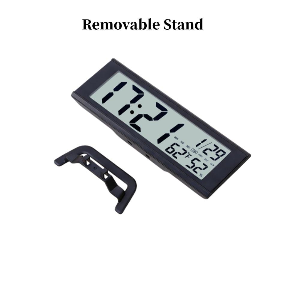 Battery Powered Large Digital Alarm Clock with Backlight Temperature Humidity Date Snooze Table Clock Dual Alarm12/24H LCD Clock