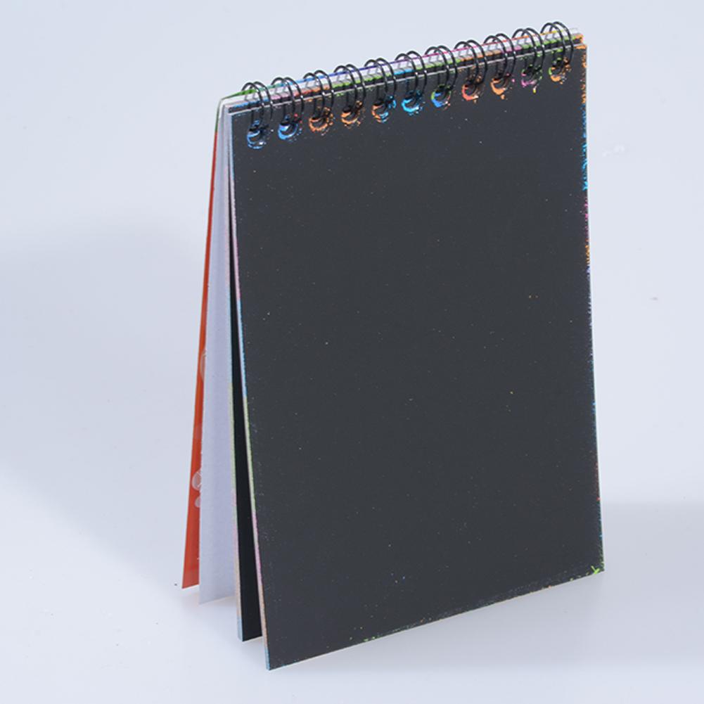 12 Blatt Magisches Kratz-Zeichenpapier Buntes Mal- Kritzel-Notizbuch Geschenk für Kinder Zufällige Farbe