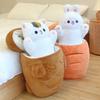 80*45CM Kawaii Taiyaki Cat Dog Rabbit Plush Toys Furry Animal Plushie Nest Pillow Big Bone Carrot Cushion Lovely Doll for Girls