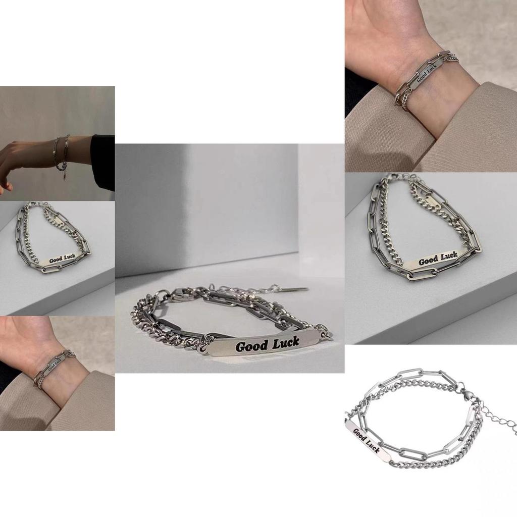 Modern Minimalist Titanium Steel Fashion Bracelet For Men And Women Hip Hop Style