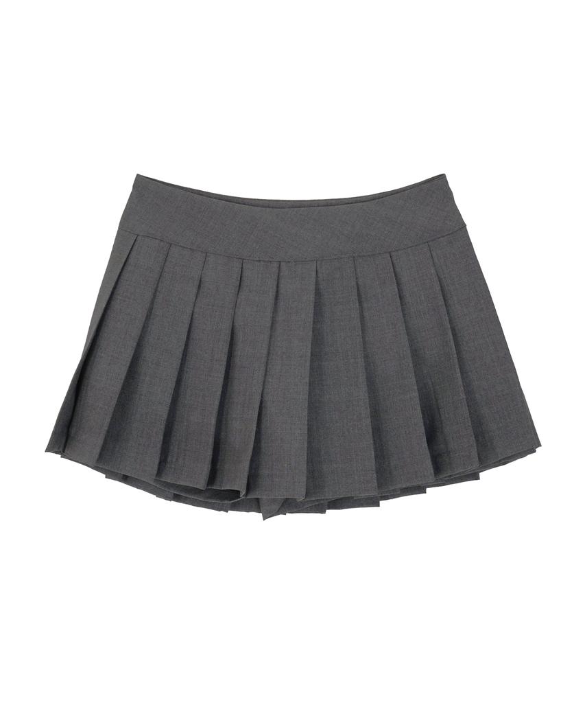 High School Disco School Pleated Wool Skirt