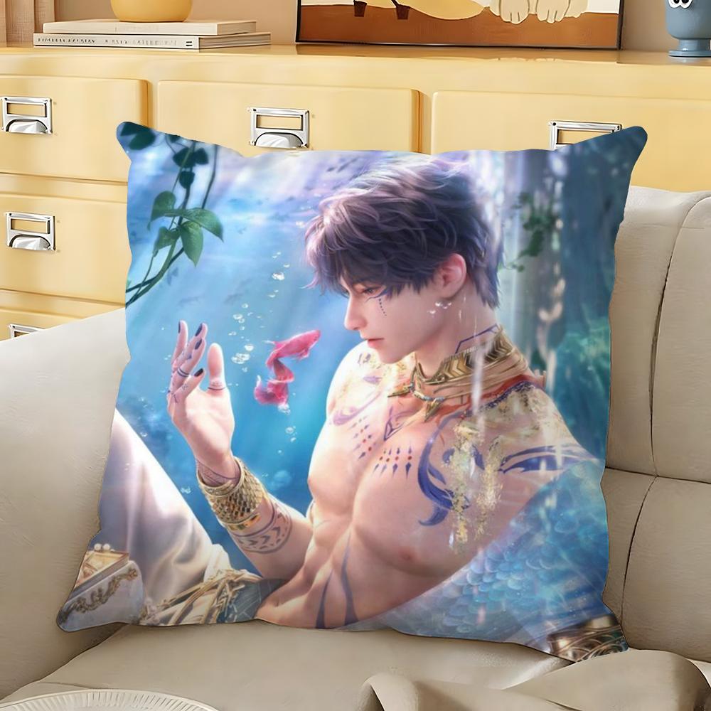 RRafayel Love DDeepspace Cushion Cover Soft Durable Reversible Pillow Cover Home Car MultiScene Daily Comfort Pillowcase