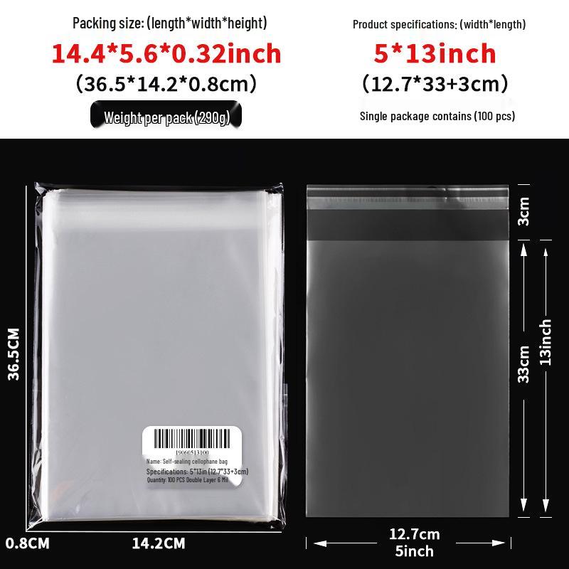 Clear Self-Adhesive OPP Bag for Candy, Snack, or Bread Packaging