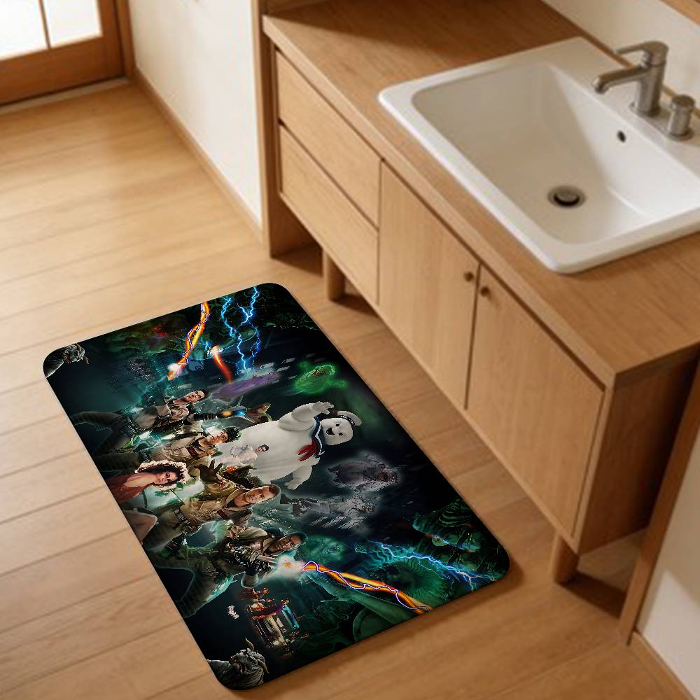 Movie-G-Ghostbusters Floor Carpet Anti-slip Absorb Water Long Strip Cushion Bedroon Mat Welcome Rug