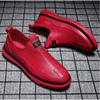 2024 Neue Herren Leder Freizeitschuhe Herren Sneaker Bequeme Slipper Flats Mode Koreanisch Flache Loafer Reißverschluss Flache Sneaker