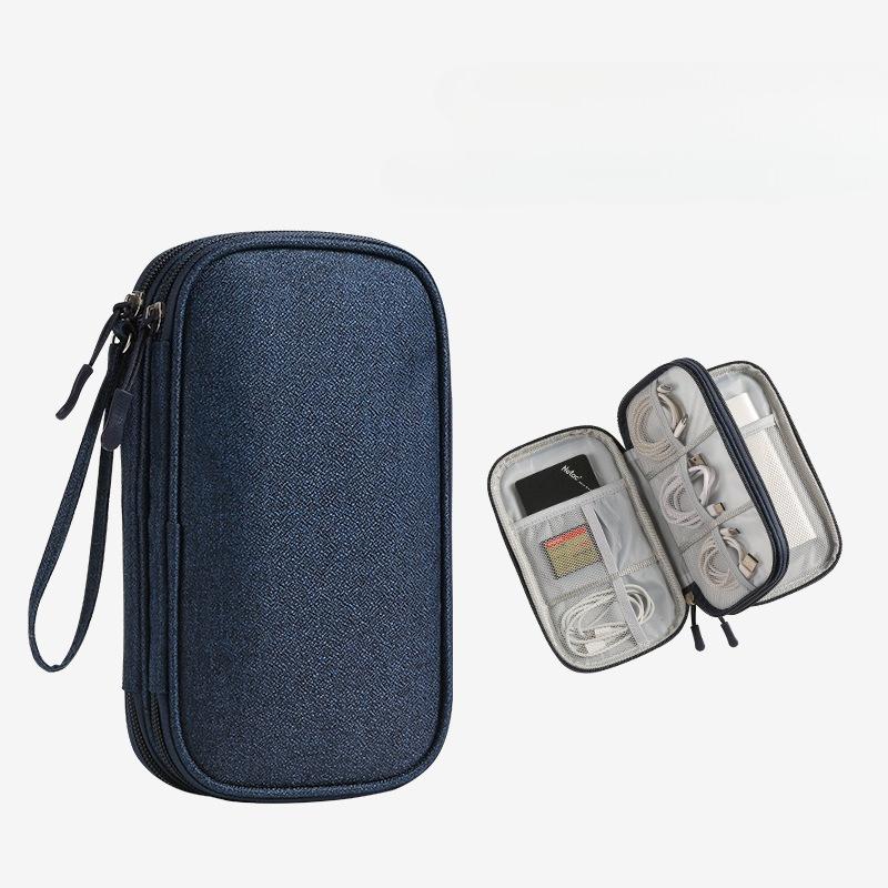 Large Data Cable Bag Storage Waterproof Multi-function Headphone Power Cord Storage Bag Portable Three-layer Storage Finishing Bag