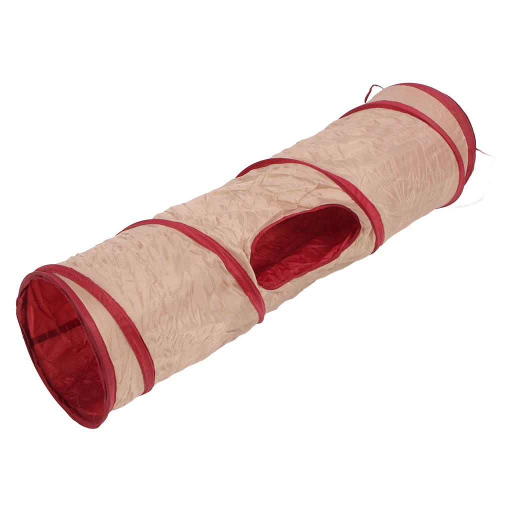 Collapsible Cat Tunnel Toy 2 Way Interactive Crinkle Activity Tunnel Cat Toy Cat Hideaway Tube for
